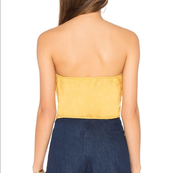 NWOT MINKPINK tie front strapless top - Picture 3 of 4